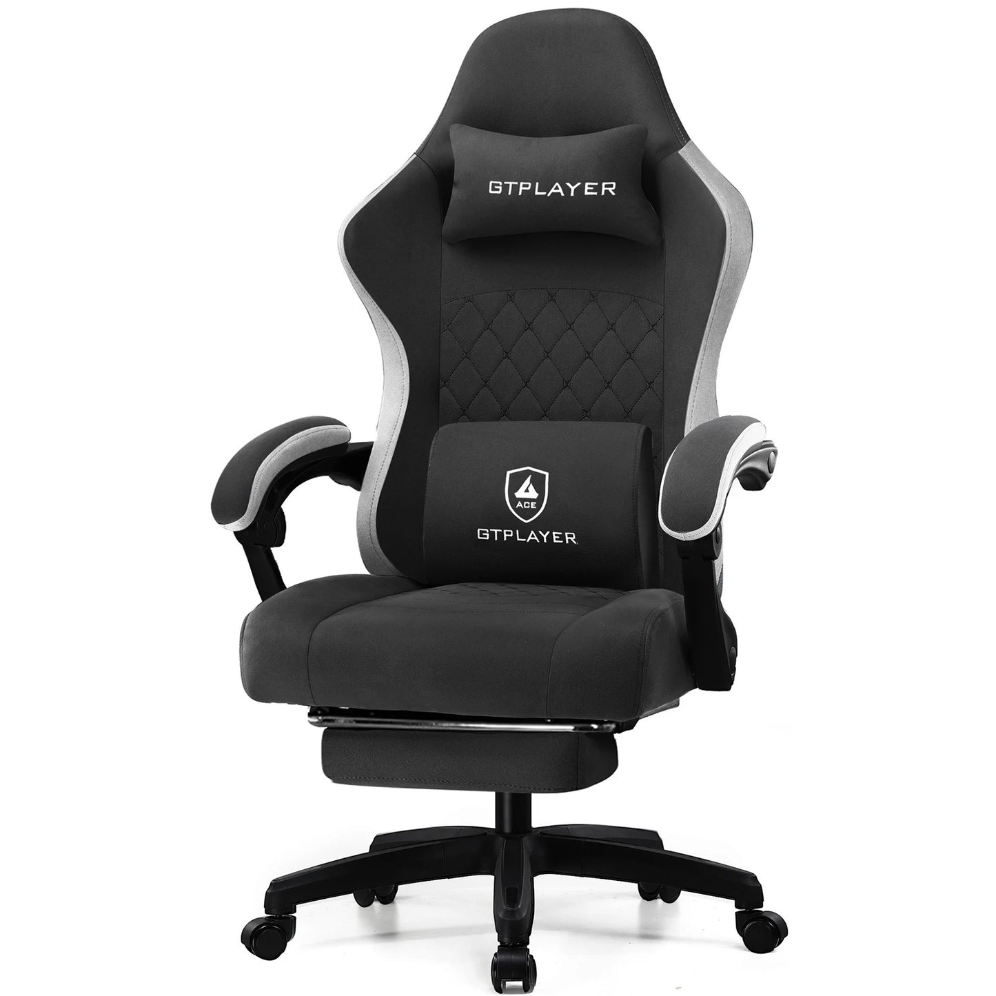 GTPLAYER Ergonomic Gaming Chair With Pocket Spring Cushion Armrests Footrest