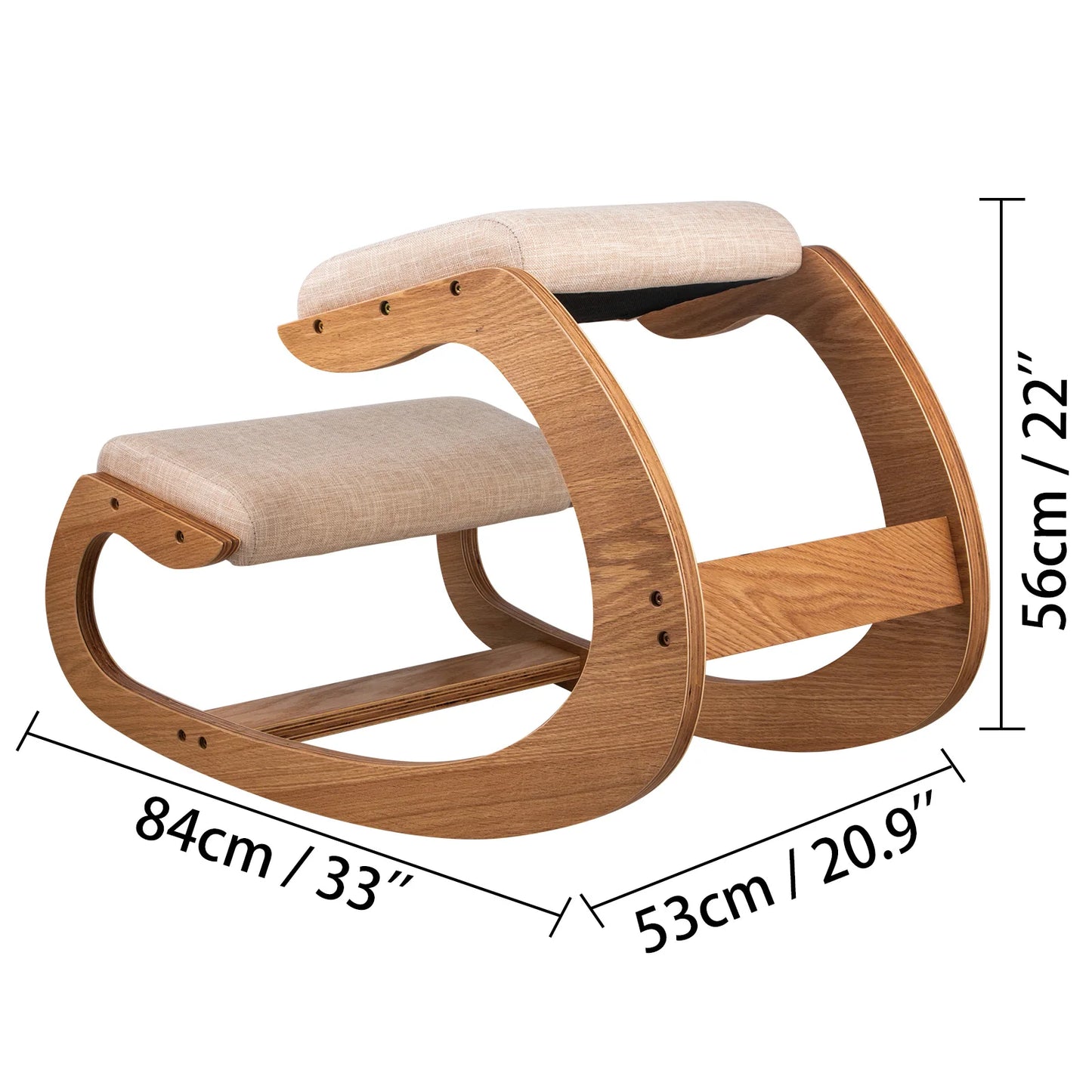 SucceBuy Ergonomic Kneeling Chair With UltraExtended CushionedSupport For Birch Office
