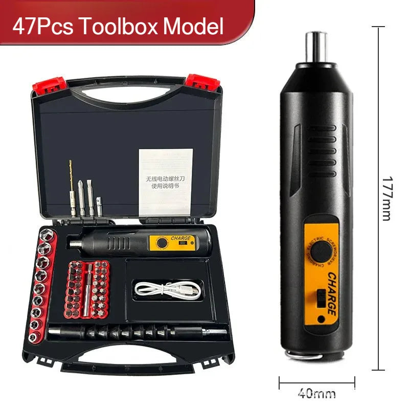 Rechargeable Multifunction Electric Screwdriver Set With Intelligent Impact