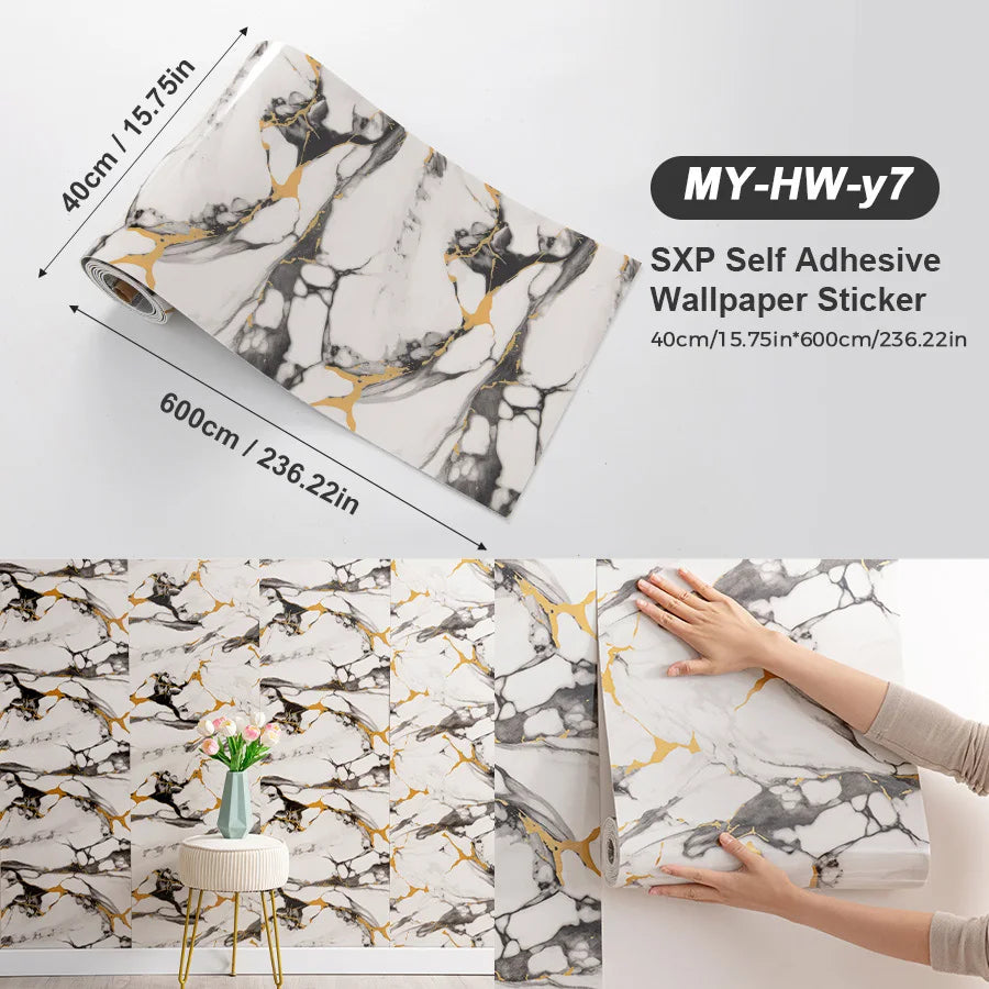 Self Adhesive Marble Wall Sticker Peel and Stick Easy DIY