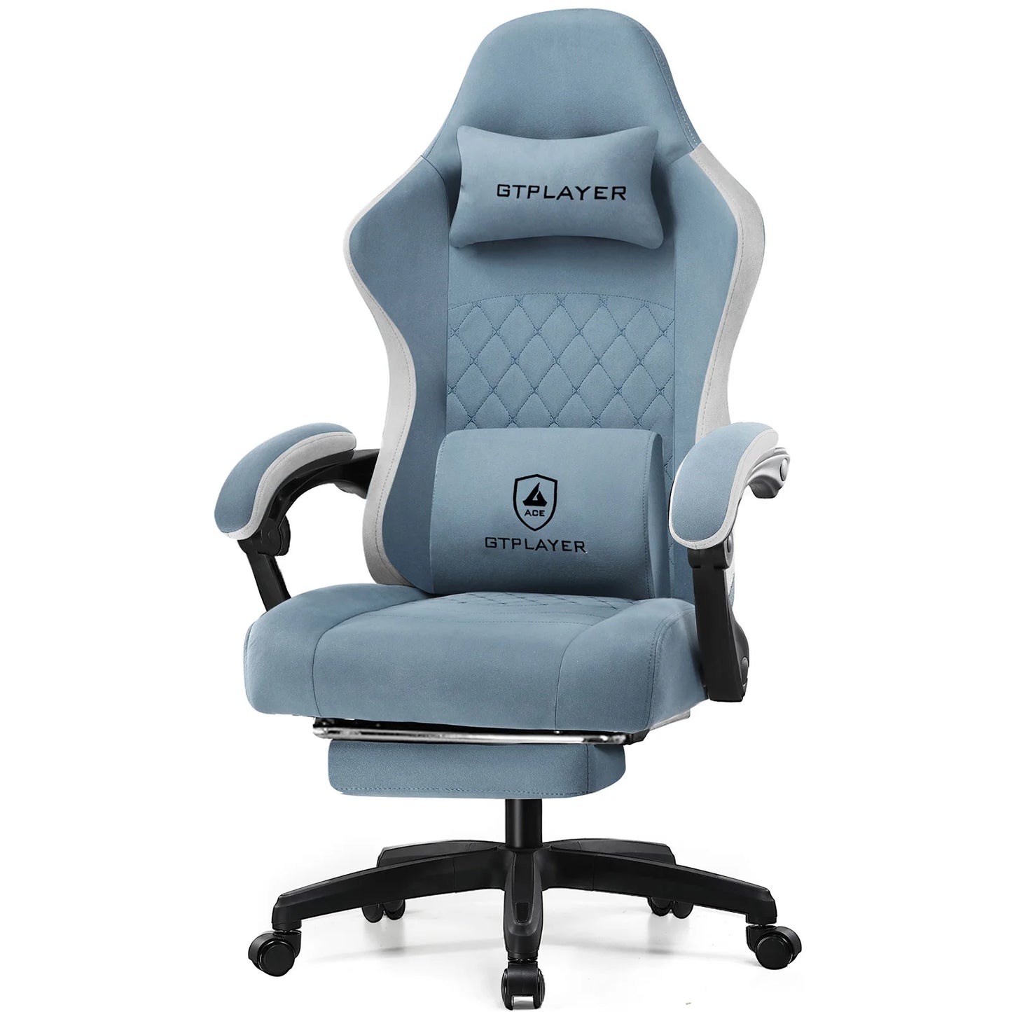 GTPLAYER Ergonomic Gaming Chair With Pocket Spring Cushion Armrests Footrest