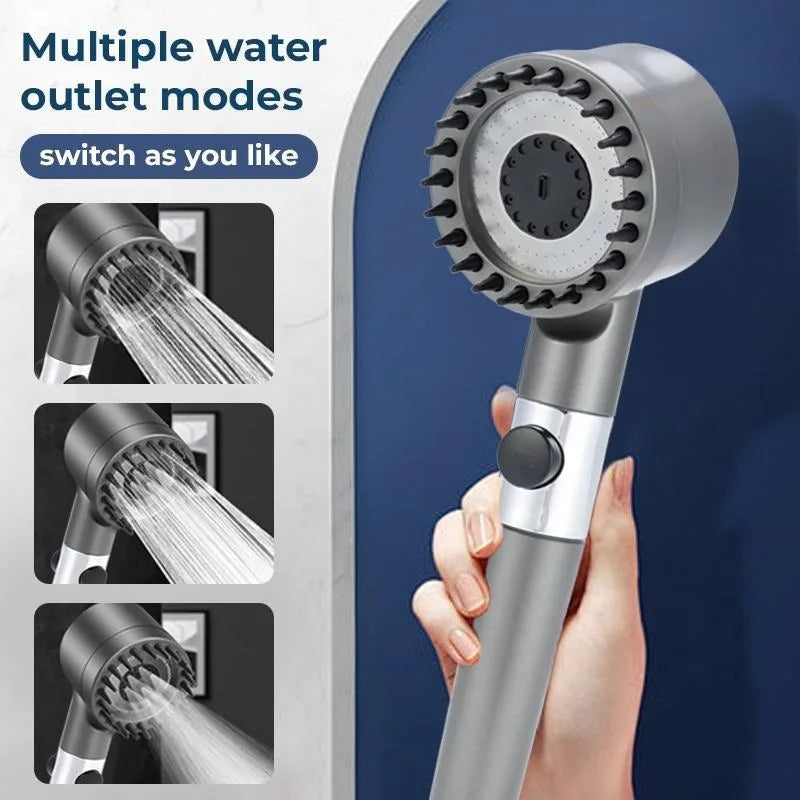 High Pressure Filtered Shower Head With Handheld 3 Spray Modes