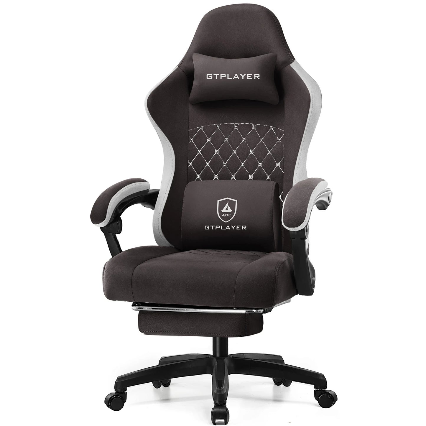GTPLAYER Ergonomic Gaming Chair With Pocket Spring Cushion Armrests Footrest