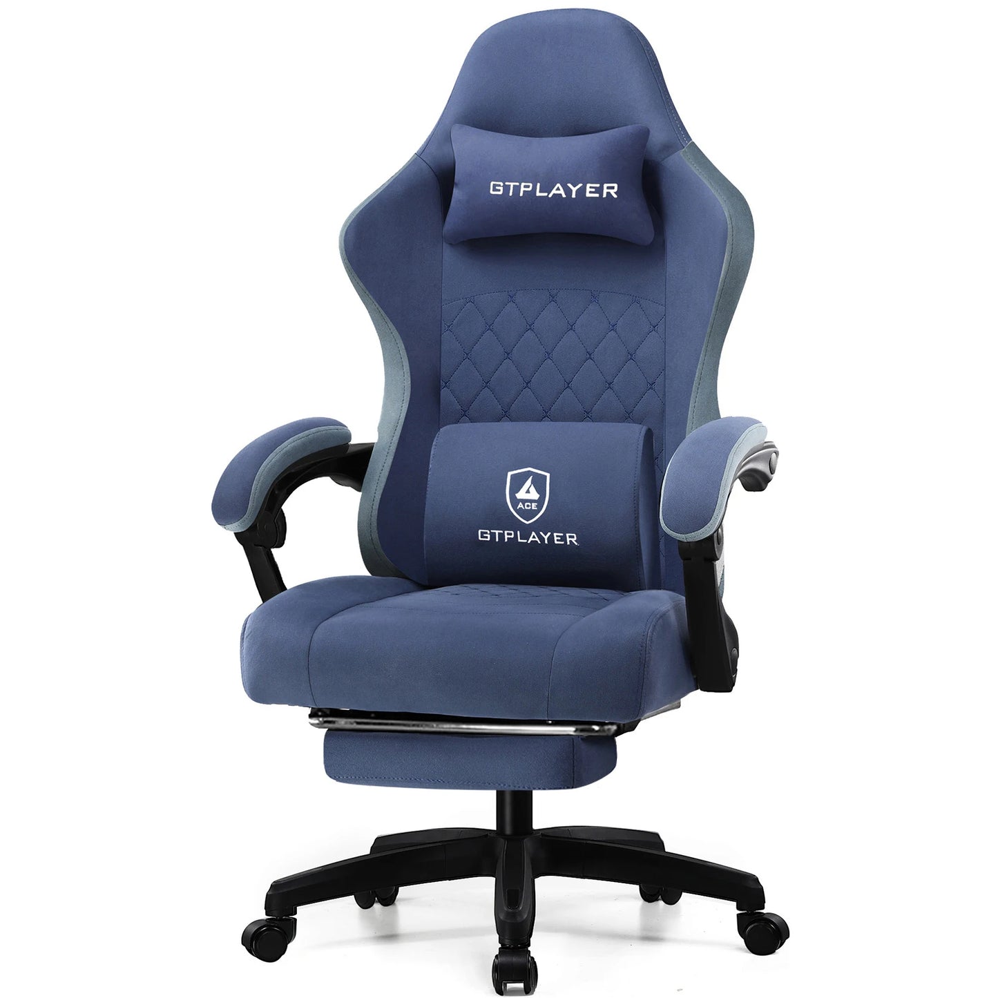 GTPLAYER Ergonomic Gaming Chair With Pocket Spring Cushion Armrests Footrest