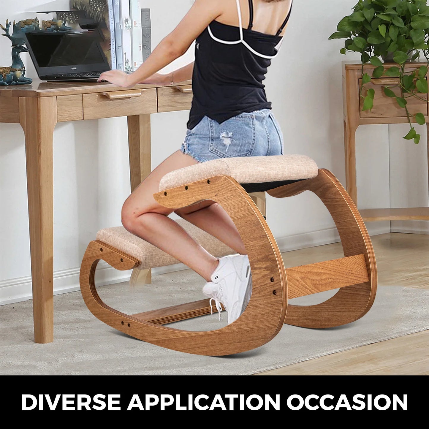 SucceBuy Ergonomic Kneeling Chair With UltraExtended CushionedSupport For Birch Office