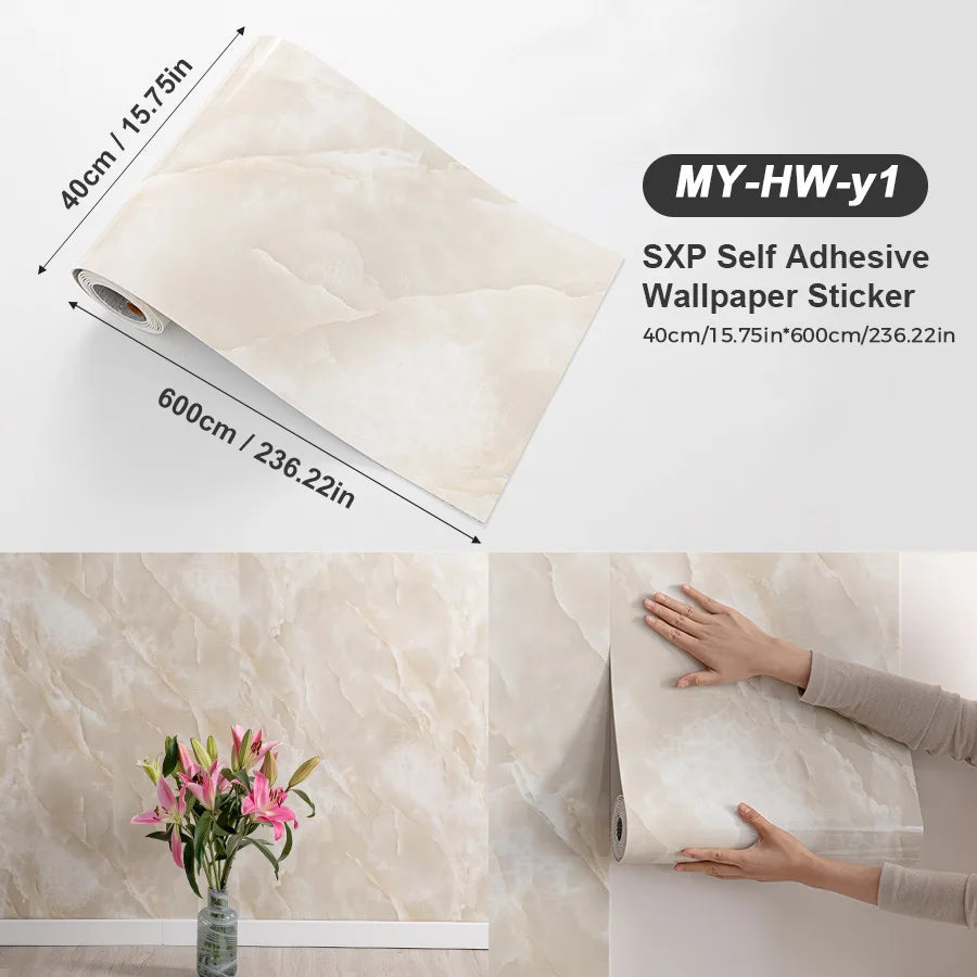 Self Adhesive Marble Wall Sticker Peel and Stick Easy DIY