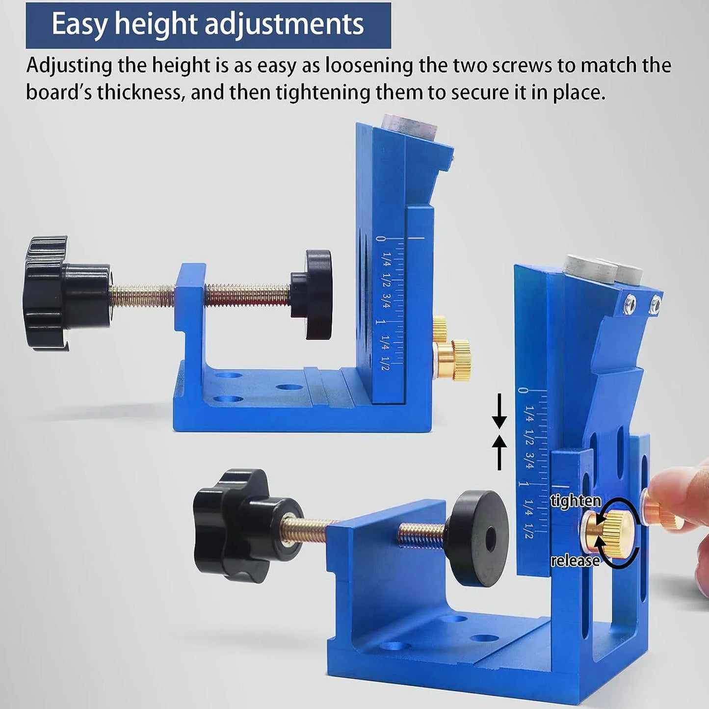 Pocket Hole Jig Kit 15 Degree Drill Guide For Woodworking