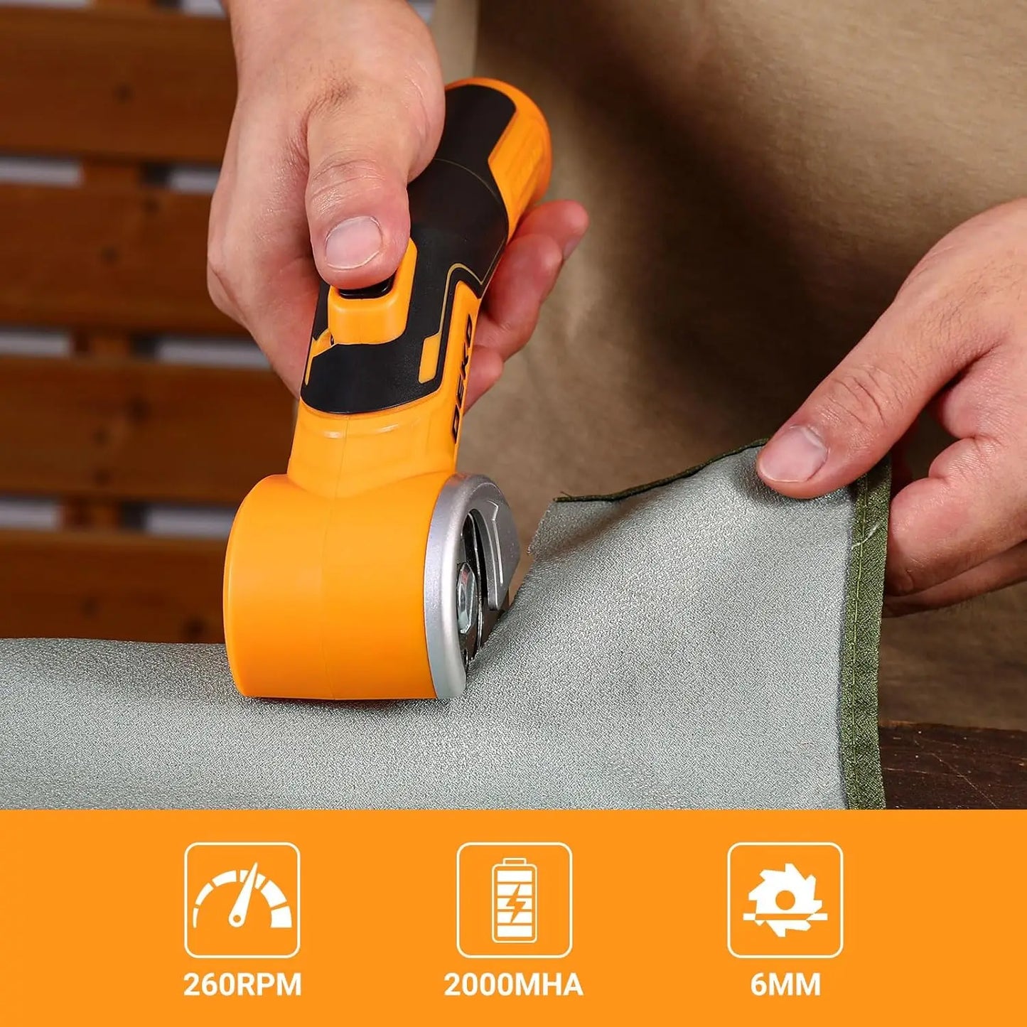 DEKO Electric Sewing Scissors Professional Multifunction Cutter For Fabric