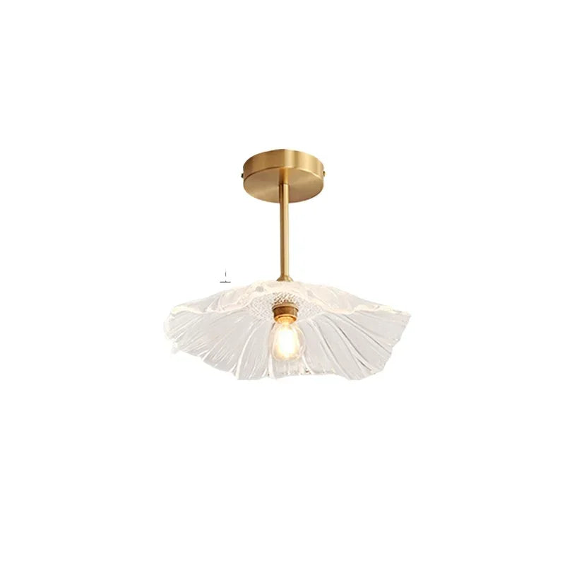 Oboerthurck Modern Transparent Glass Flower Ceiling Lights E27 Nordic