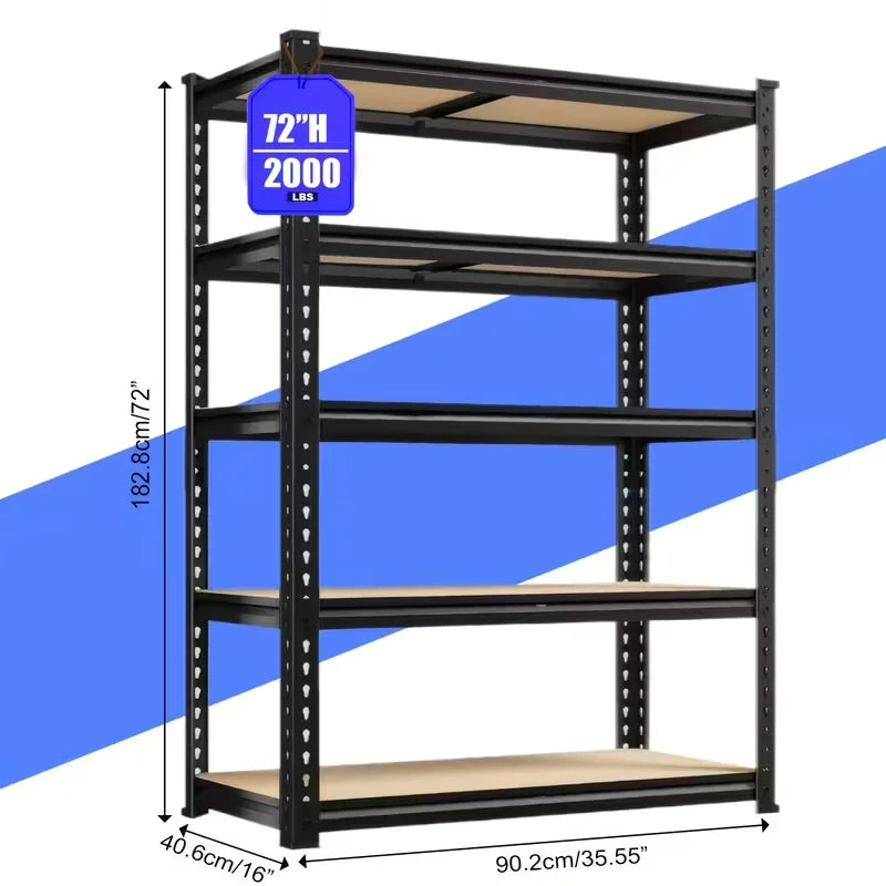 Heavy Duty Garage Shelving 2000Lbs Capacity Storage Racks
