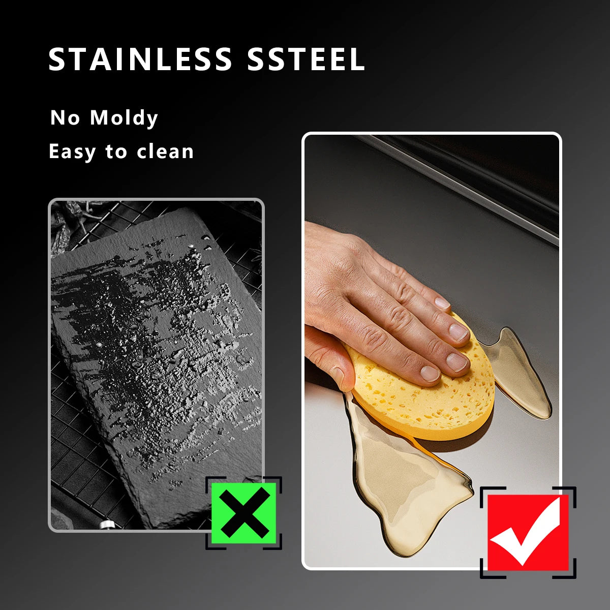 304 Stainless Steel Cutting Board Rolling Kitchen Prep Surface