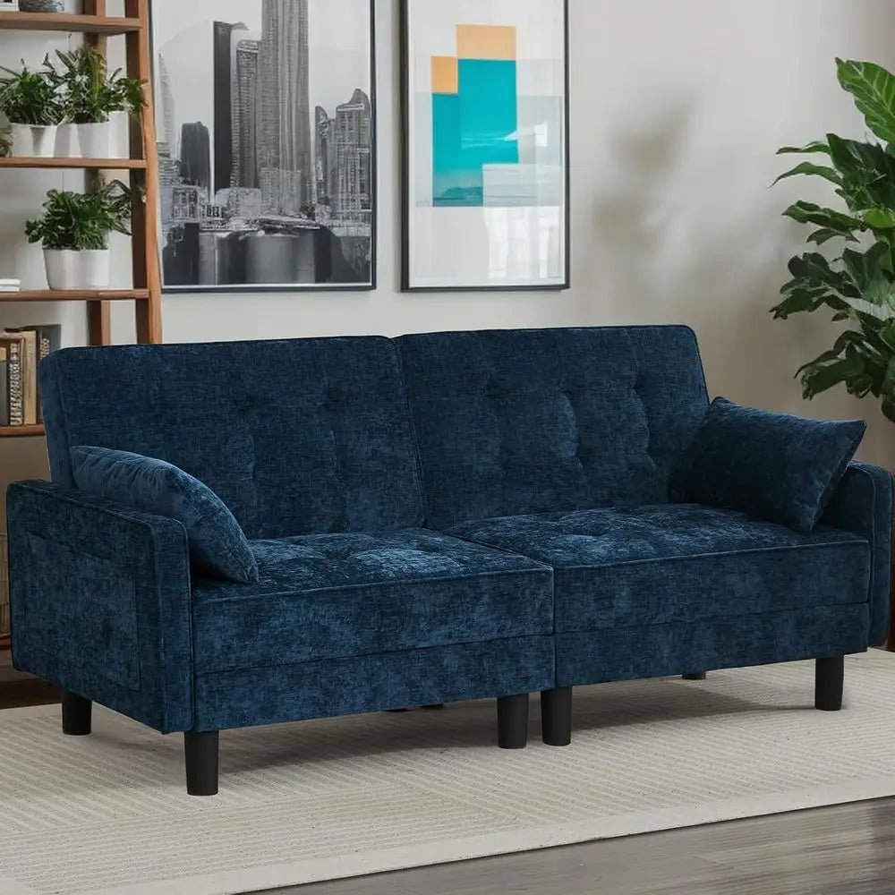 Convertible Sofa Bed With Adjustable Backrest For Living Rooms