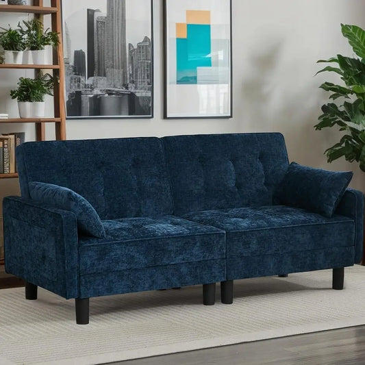 Convertible Sofa Bed With Adjustable Backrest For Living Rooms