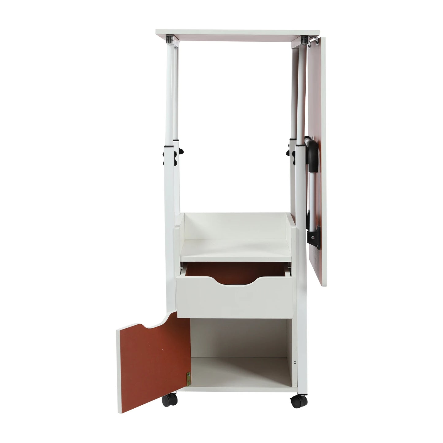 Bymaocar Adjustable Movable Bedside Table Overbed Desk
