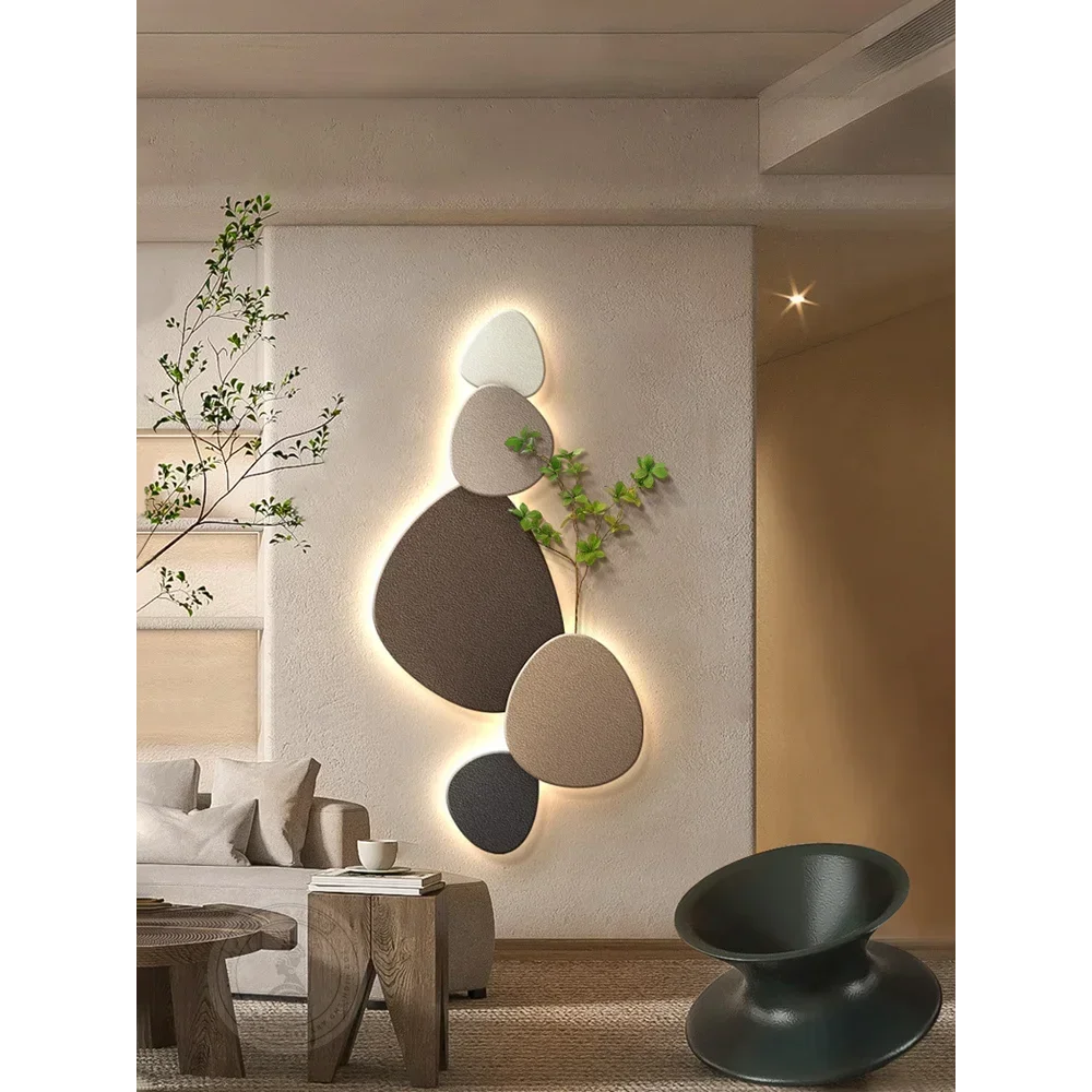 Decorative Wall Lamp And Plant Wall Art