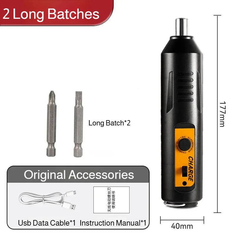 Rechargeable Multifunction Electric Screwdriver Set With Intelligent Impact