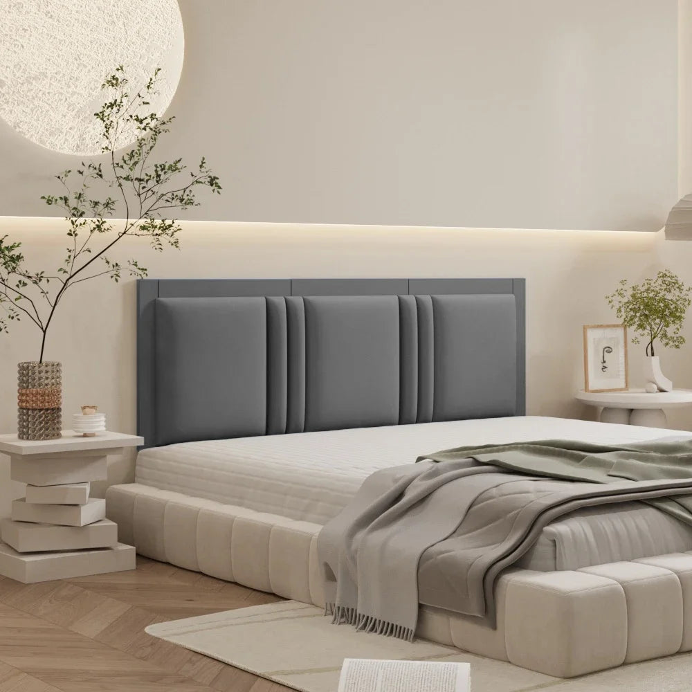 CommercialGrade UpholsteredHeadboardPanel For QueenAndKingBeds DeluxeEdition PeelStick