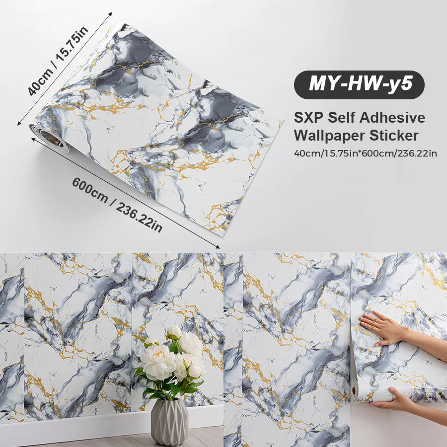 Self Adhesive Marble Wall Sticker Peel and Stick Easy DIY