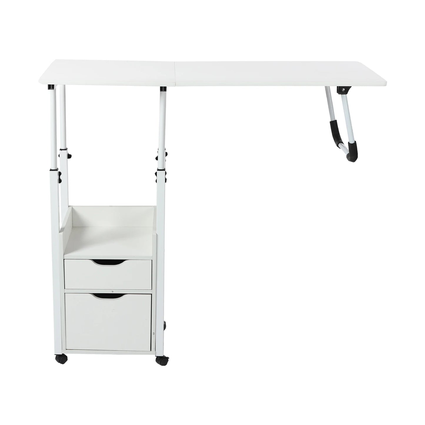 Bymaocar Adjustable Movable Bedside Table Overbed Desk