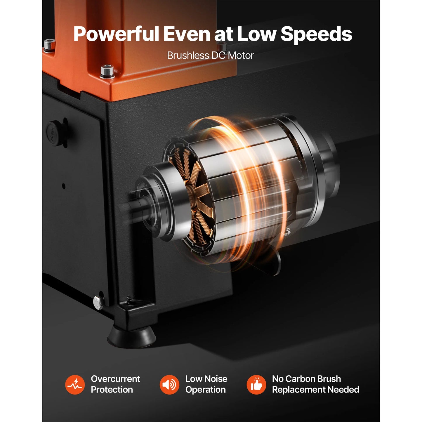 Benchtop Wood Lathe 1 HP 0-3800 RPM Variable Speed