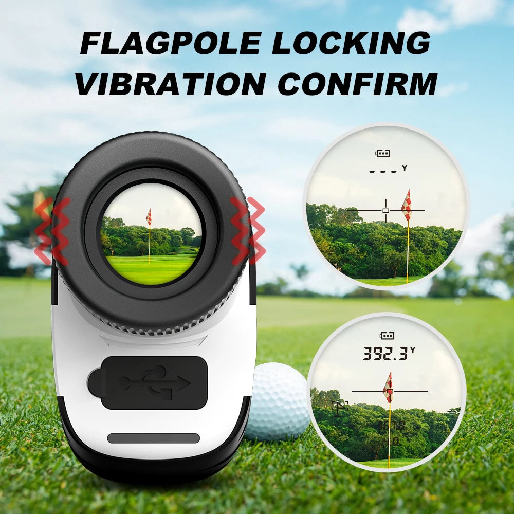 REVASRI Golf Rangefinder 1300 Yards Angle Switch Flag Lock
