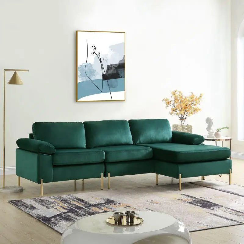 Velvet Sofa Luxurious Upholstered Couch For Living Room Modern Design And Comfort For Any Living Space