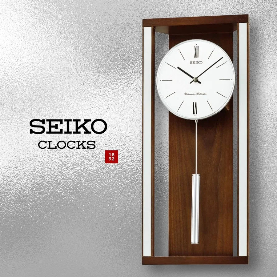 Elegant Modern Wall Clock With Pendulum And Dual Chimes