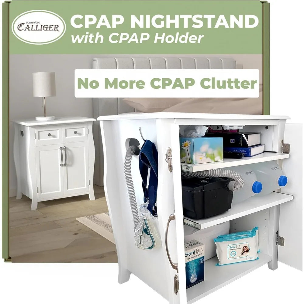 RBXC CPAP Nightstand With Drawers For CPAP Machine