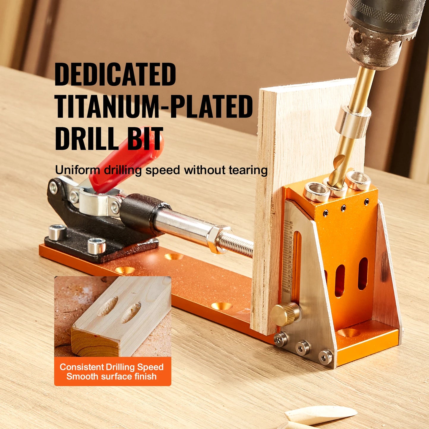 SucceBuy Pocket Hole Jig Kit Adjustable System With Step Drills