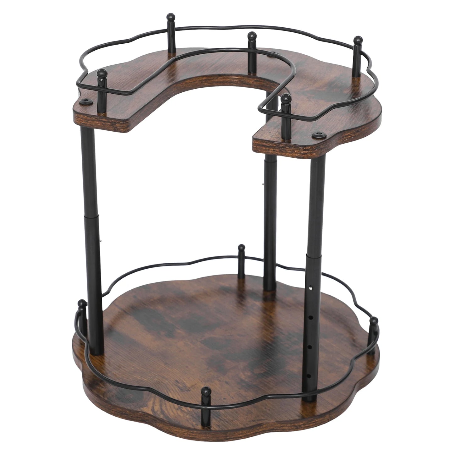 Retro 2 Tier Adjustable Spice Organizer Countertop Rack
