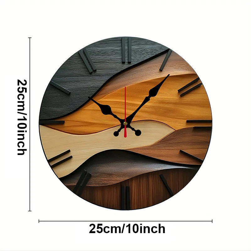 Nordic Style Wooden Round Silent Hanging Wall Clock