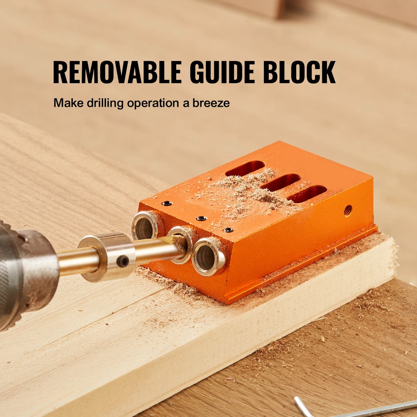 SucceBuy Pocket Hole Jig Kit Adjustable System With Step Drills