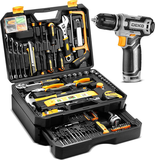DEKODIY 12V Cordless Drill Tool Set Mechanic Toolbox With Case