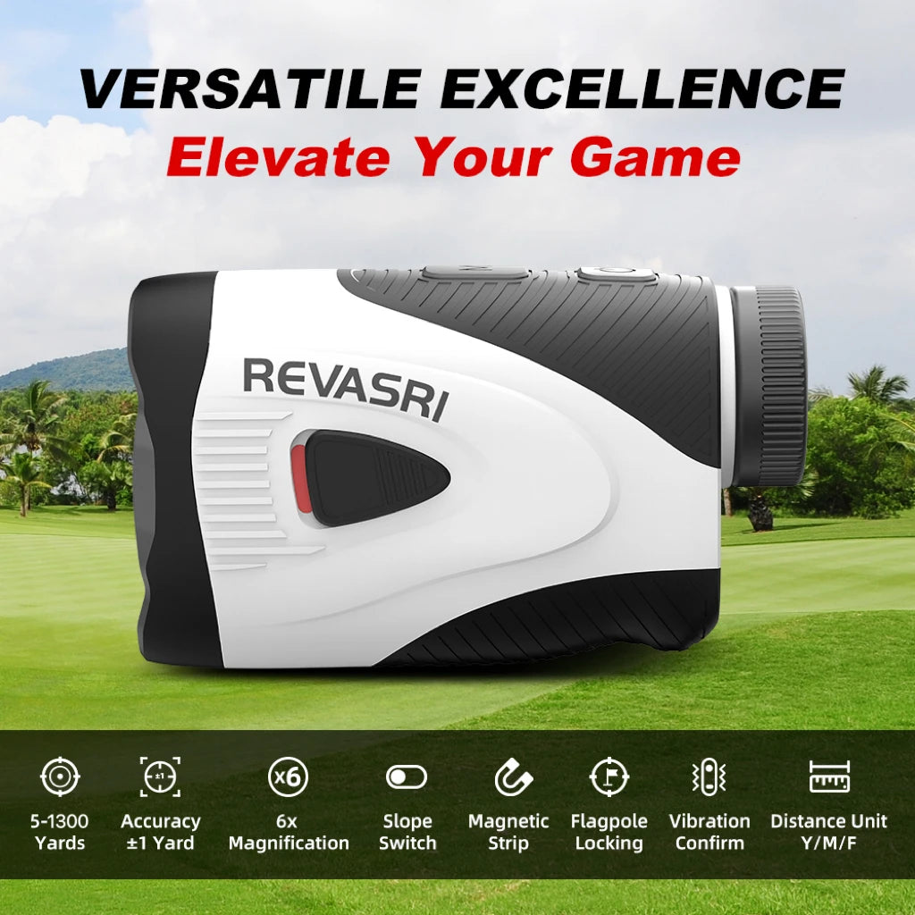 REVASRI Golf Rangefinder 1300 Yards Angle Switch Flag Lock