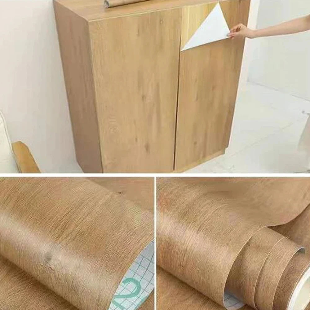 Wood Wallpaper Self Adhesive Heat Resistant For Walls And Furniture DIY Home Decor