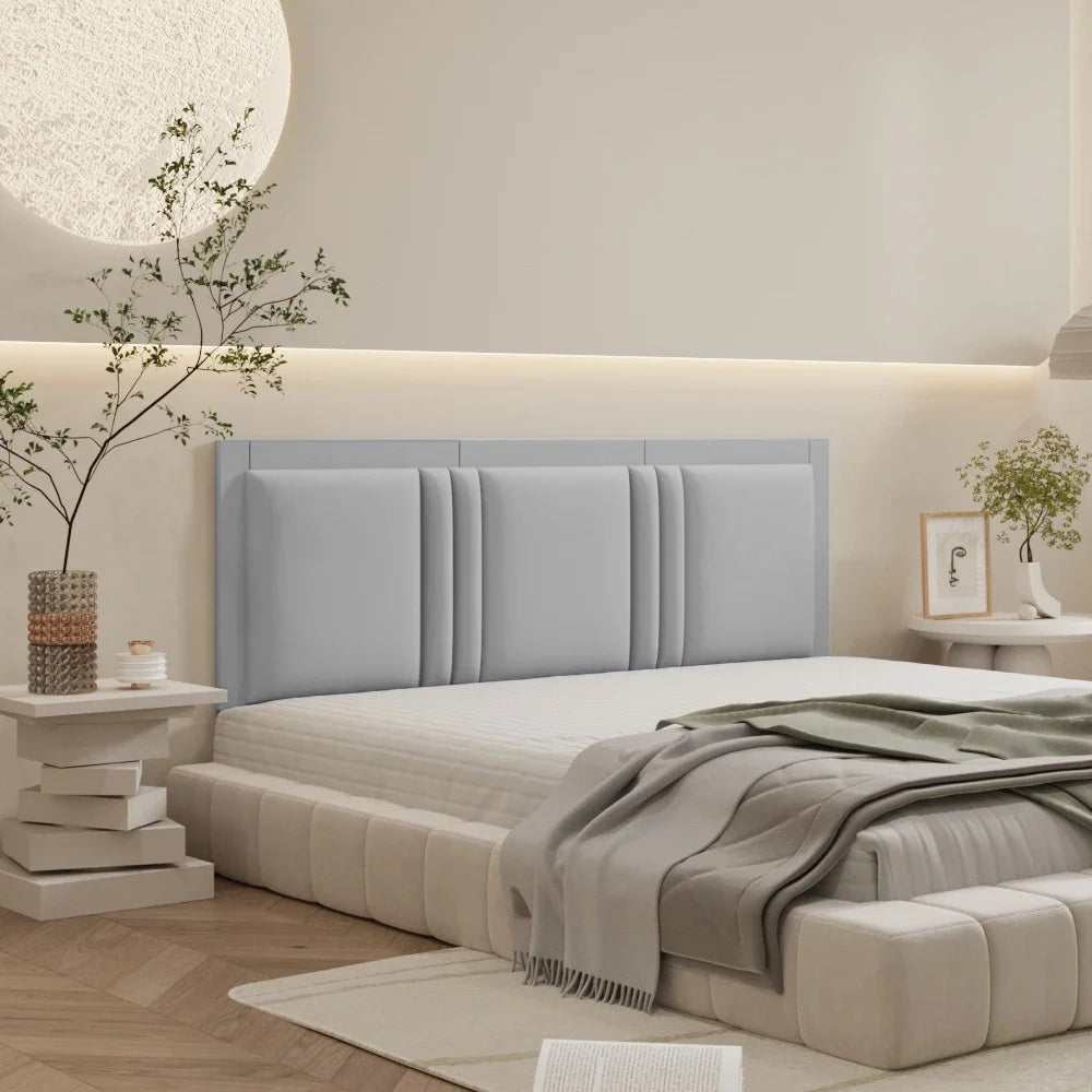 CommercialGrade UpholsteredHeadboardPanel For QueenAndKingBeds DeluxeEdition PeelStick