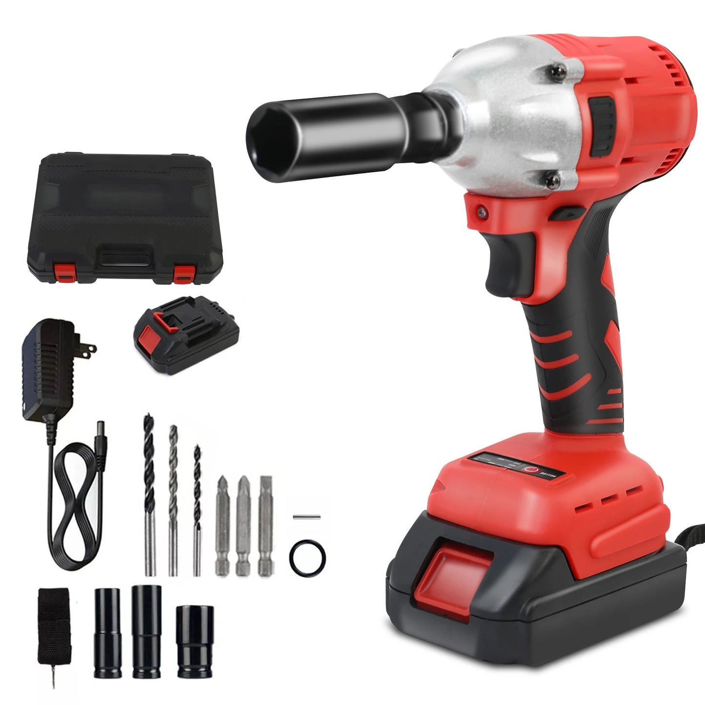 Cordless Brushless Impact Drill Wrench 1000 Nm 20V Tool