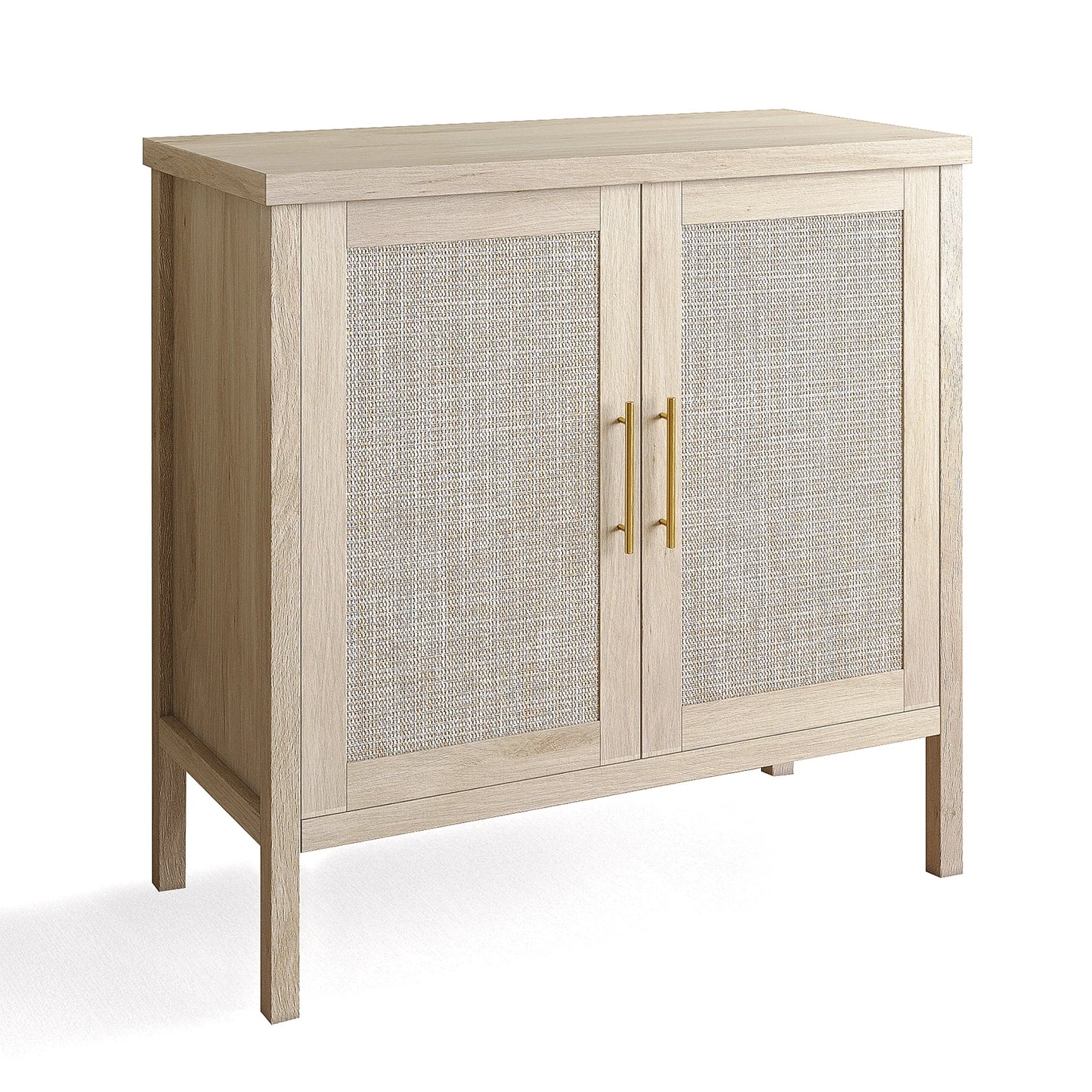 Rattan Storage Cabinet Buffet Sideboard for Hallway Entry Living Room
