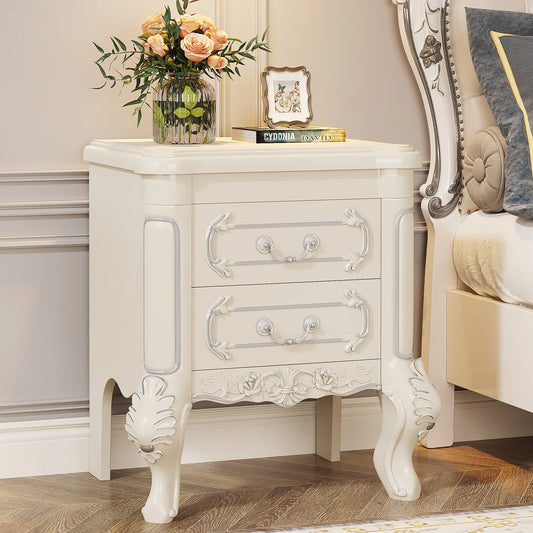 Tribesigns Nightstand End Table With 2 Drawers For Bedroom