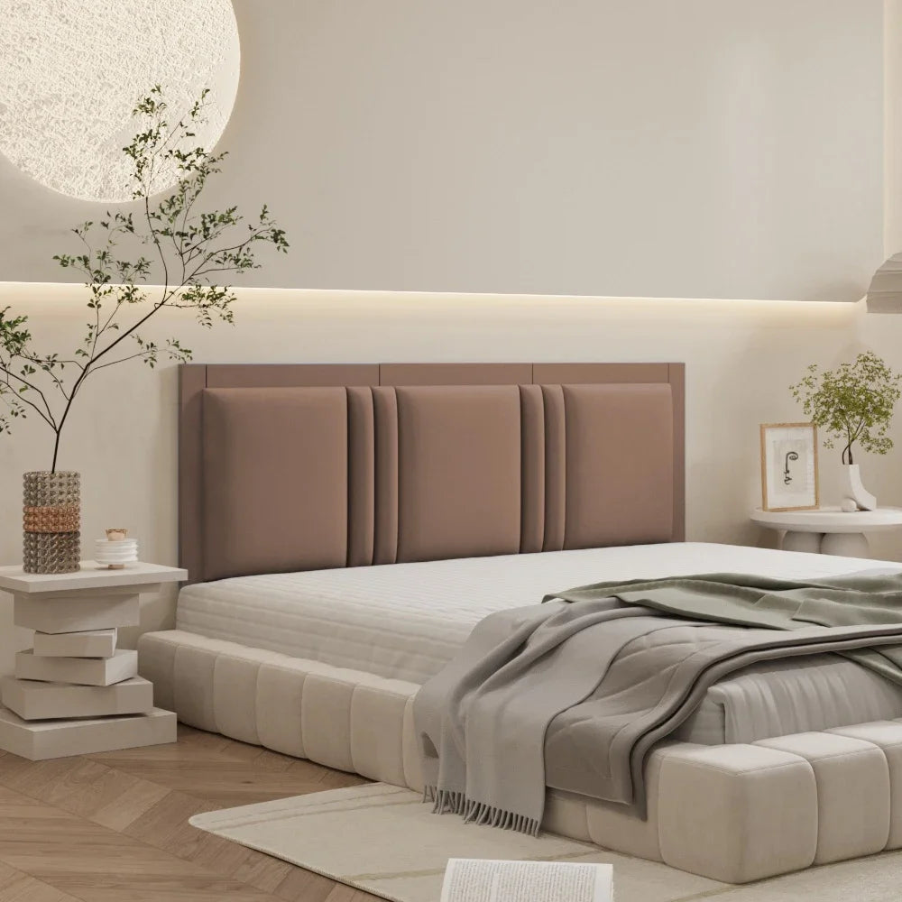 CommercialGrade UpholsteredHeadboardPanel For QueenAndKingBeds DeluxeEdition PeelStick