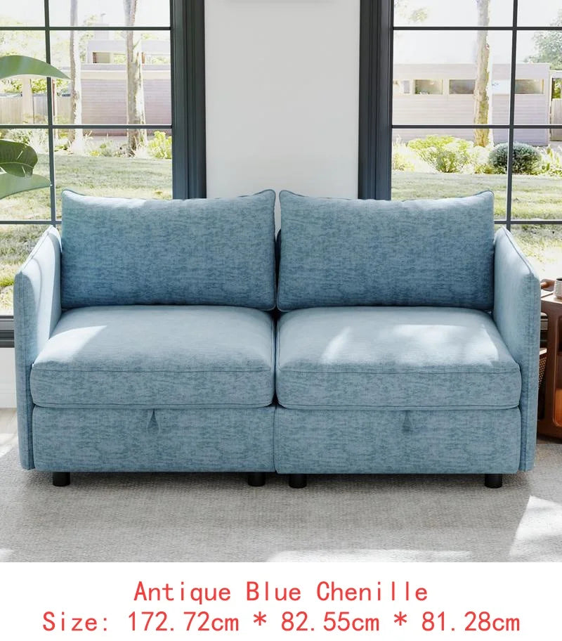 Modular Sectional Sofa Set With Storage For Living Room