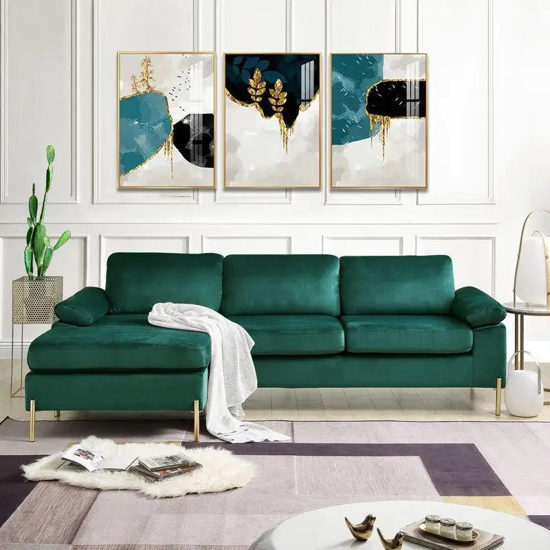 Velvet Sofa Luxurious Upholstered Couch For Living Room Modern Design And Comfort For Any Living Space