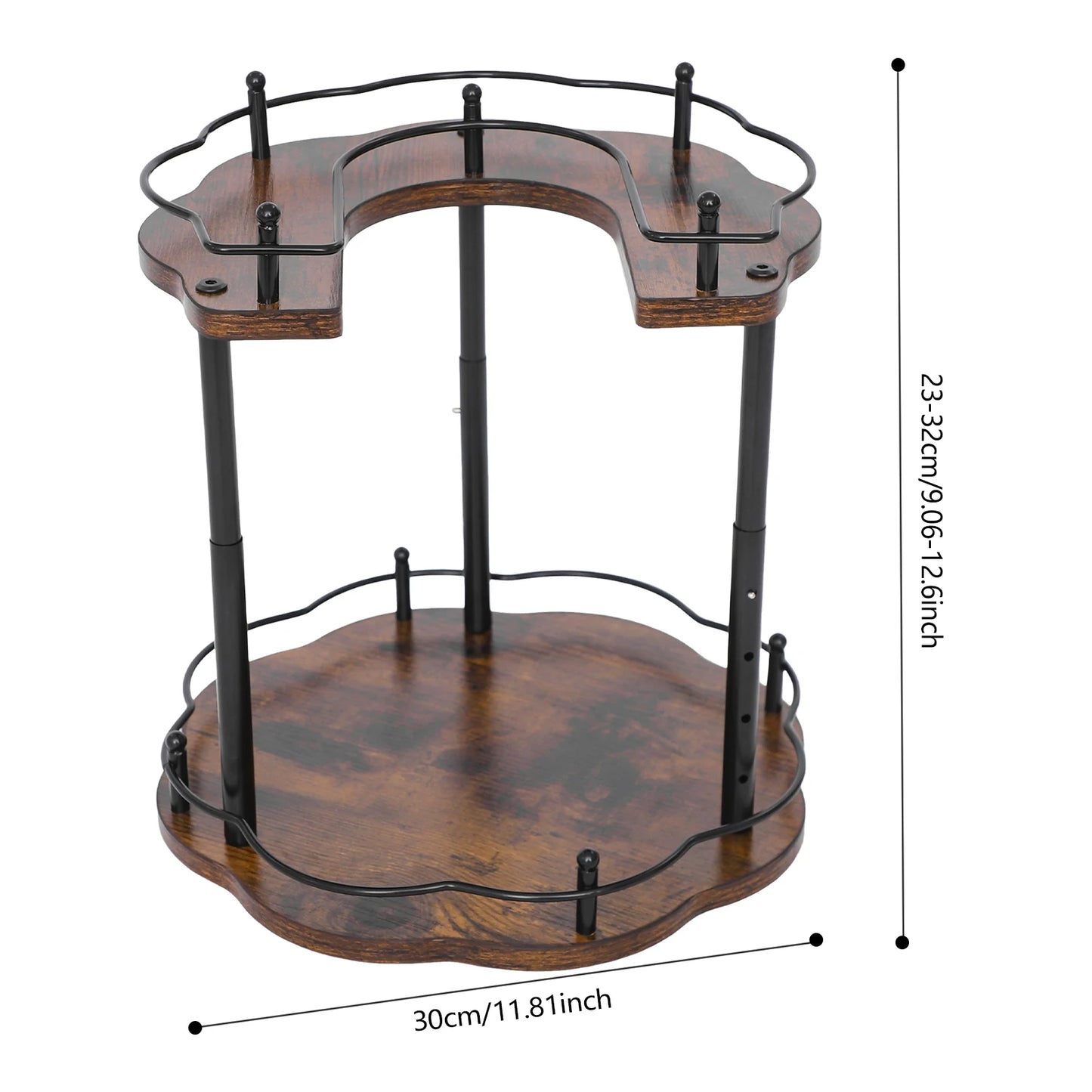 Retro 2 Tier Adjustable Spice Organizer Countertop Rack