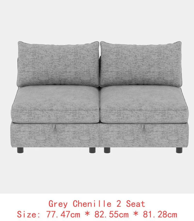 Modular Sectional Sofa Set With Storage For Living Room
