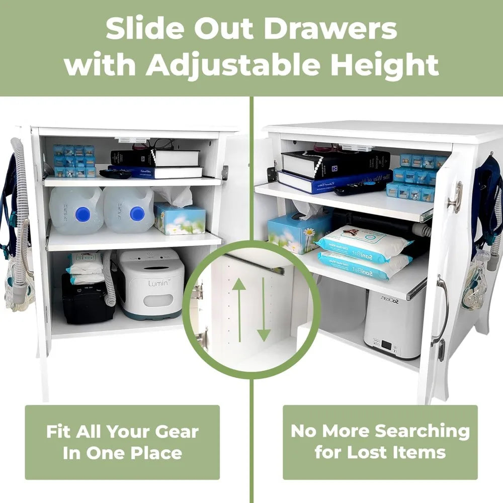 RBXC CPAP Nightstand With Drawers For CPAP Machine