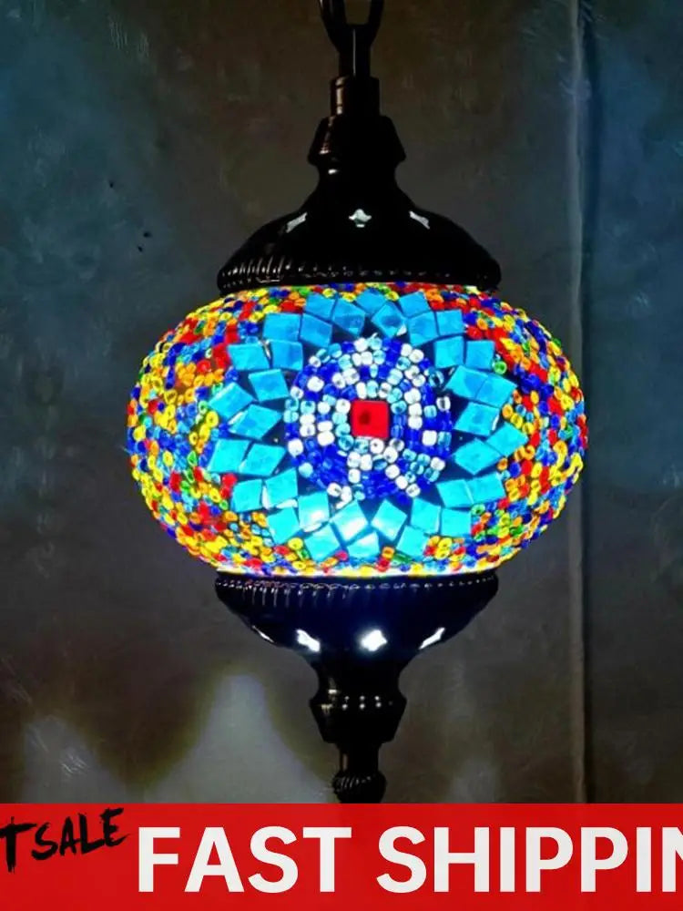 Turkish Moroccan Mosaic Pendant Light Hanging Ceiling Lamp