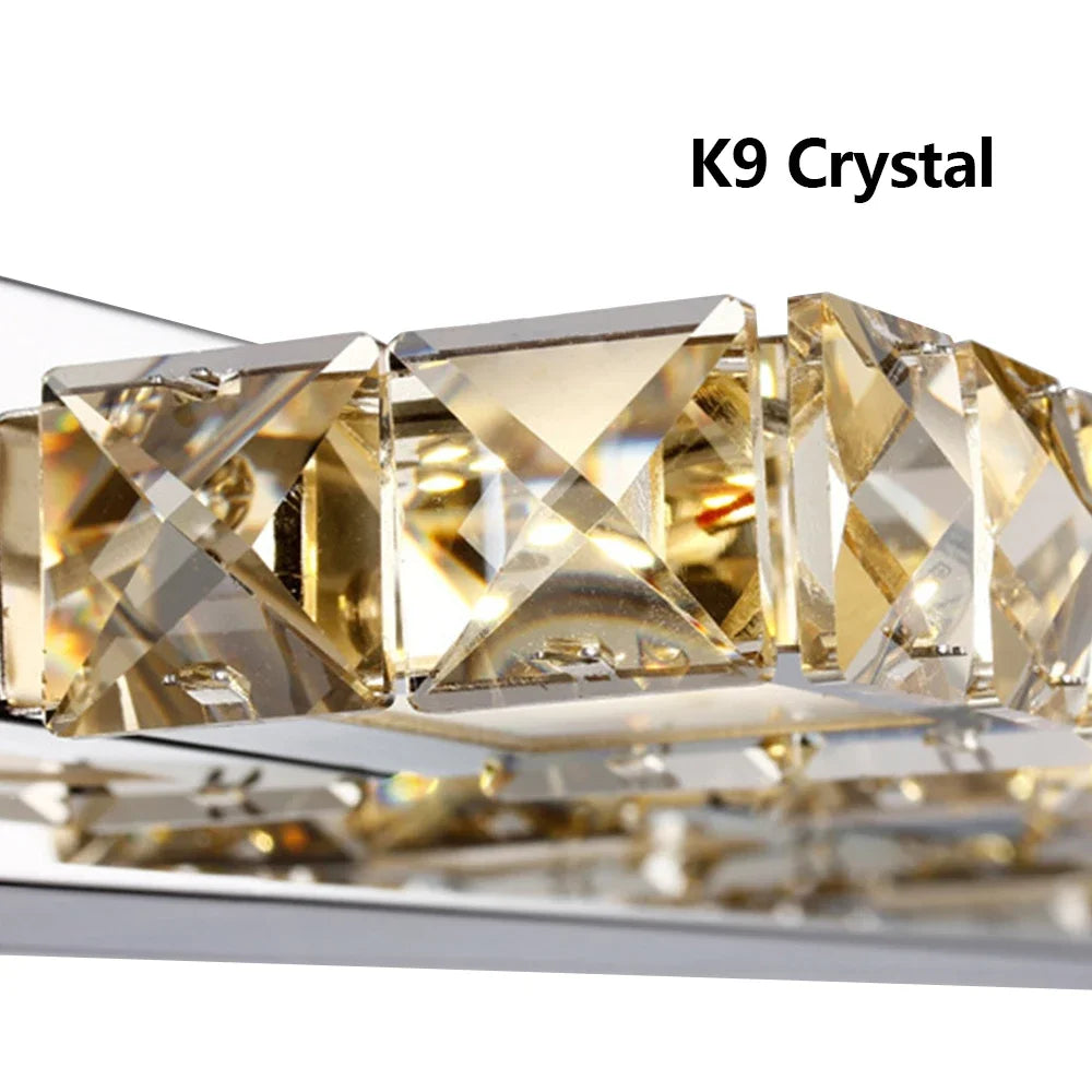 LED Crystal Vanity Mirror Bathroom Wall Light Fixture