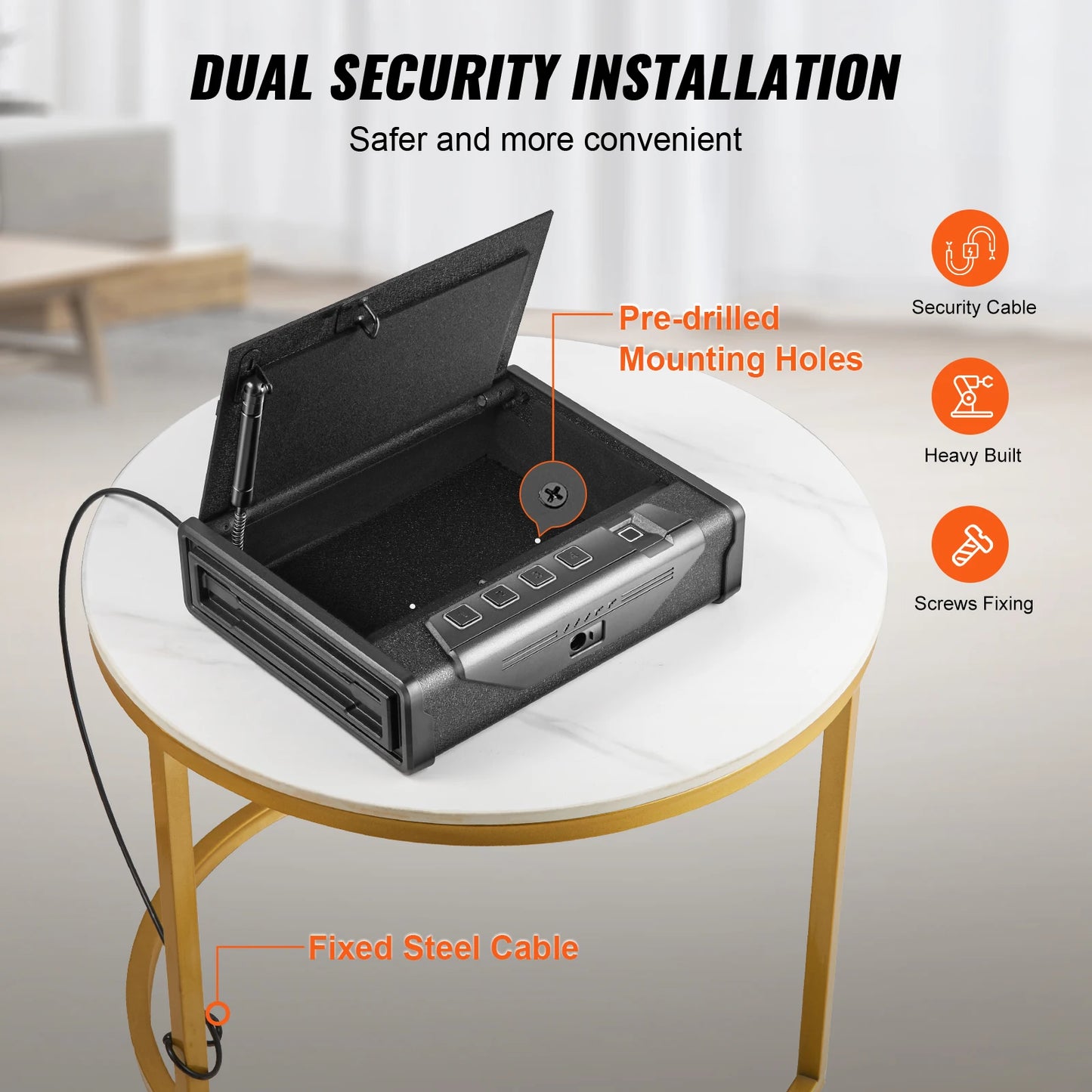 VEVOR Gun Safe Biometric 3-Way Quick Access Pistol Case