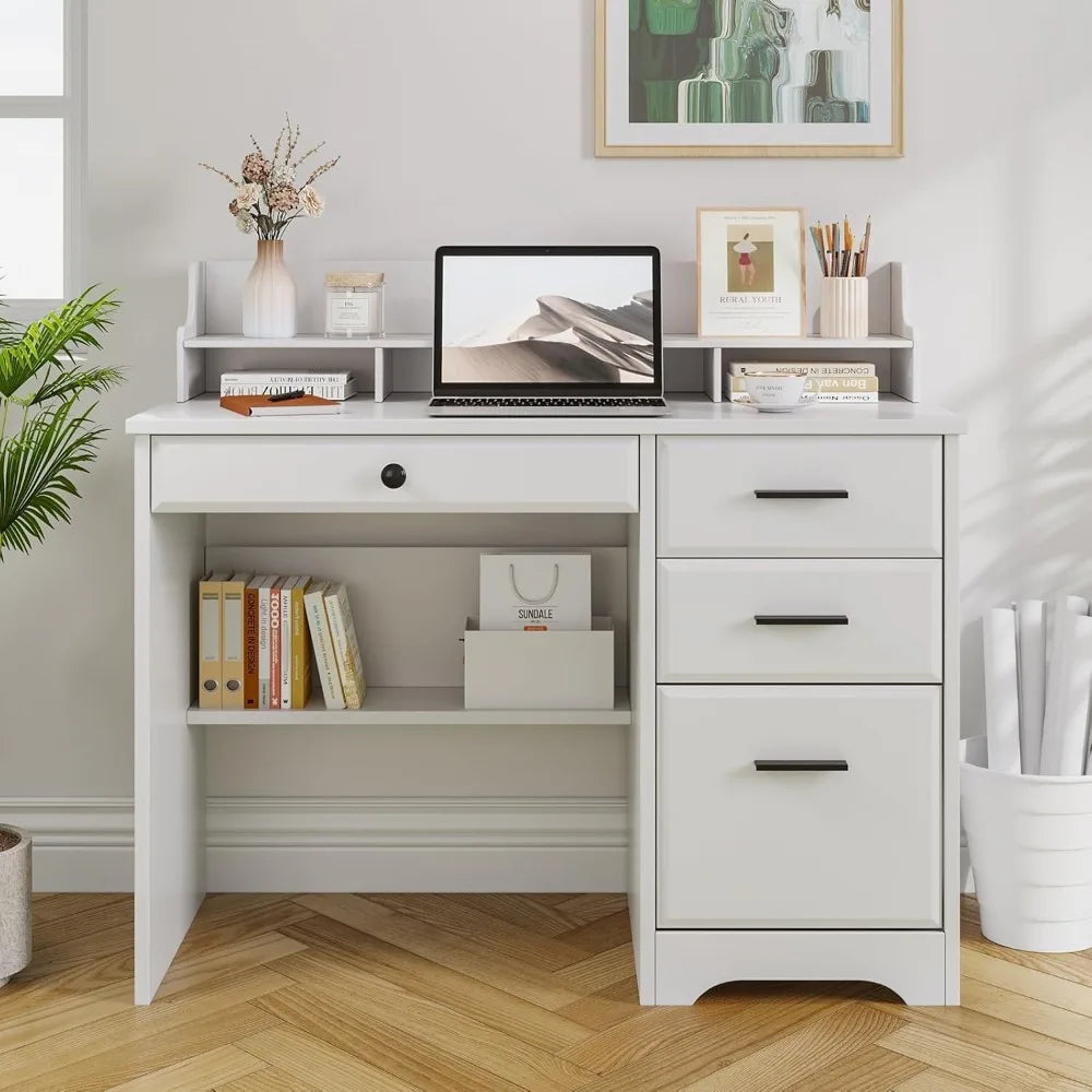 DAFIFY Ever Winner Desk With Drawers for Small Spaces