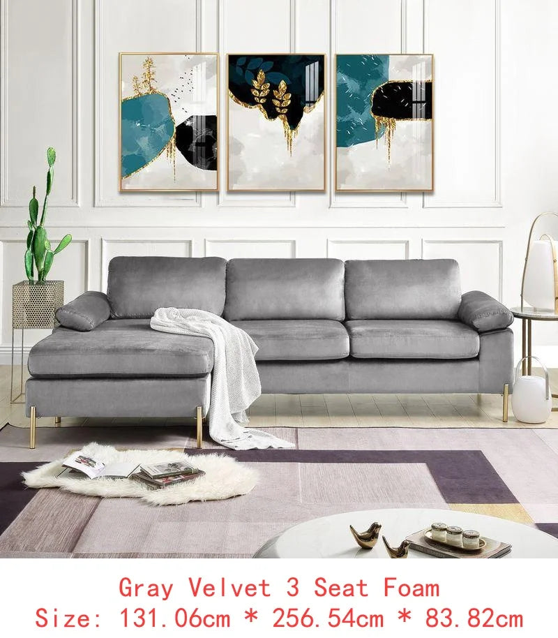 Velvet Sofa Luxurious Upholstered Couch For Living Room Modern Design And Comfort For Any Living Space